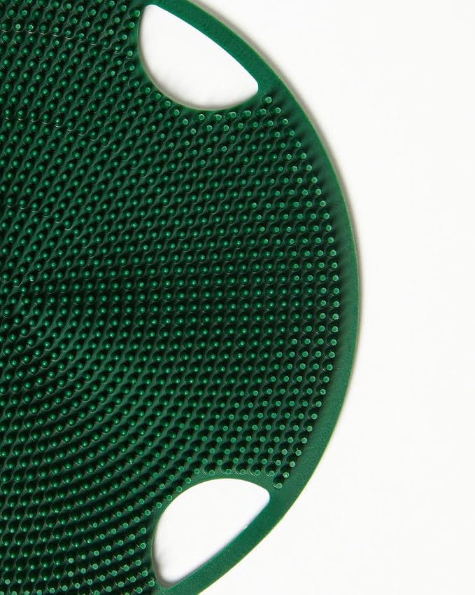 Boie USA Flat Body Scrubber - Hygienic, Exfoliating Loofah Alternative - Feels Like Silicone Scrubber Gentle on Sensitive Skin, Hypoallergenic, BPA- & Latex-Free, Made in The USA (Forest Green)