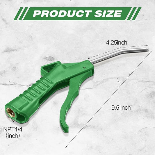 Honoson 16 Pcs Air Nozzle Blower Gun Pistol Grip Air Blow Tool Compressor Accessories for Industrial Household Mechanics (Green)