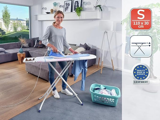 Leifheit Ironing Table Fashion S, Ironing Board, Foldable Ironing Table, 110 x 30 cm, 72576
