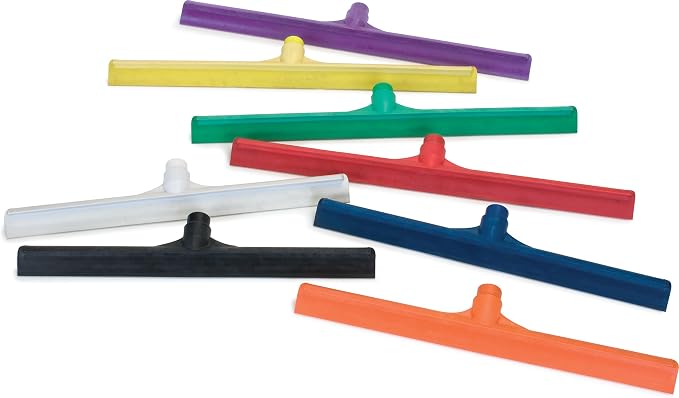 SPARTA 3656725 Plastic Floor Squeegee, Shower Squeegee, Heavy Duty Squeegee With Rubber Blade For Windows, Glass, Shower Doors, Floors, Windshields, 20 Inches, Tan, (Pack of 6)