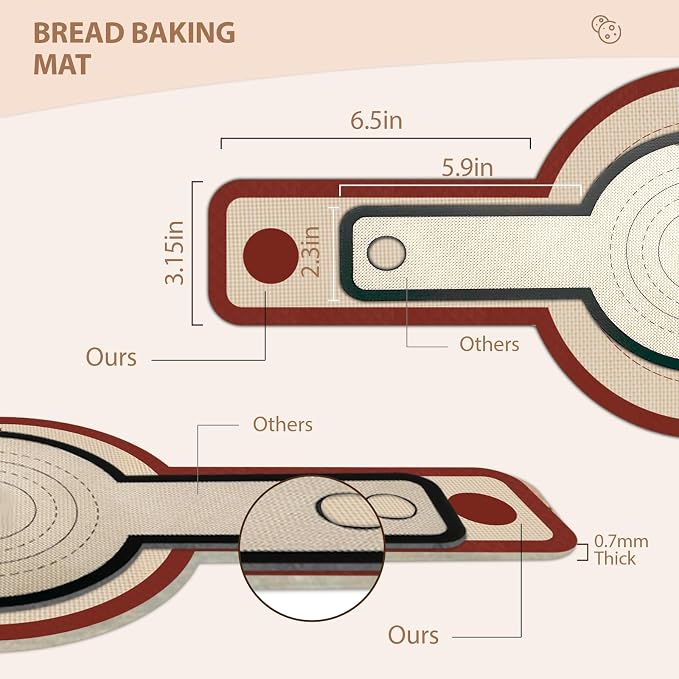 Silicone Bread Sling for Dutch Oven, 2-Pack Non-Stick Reusable Baking Mat with Heat-Resistant Handles, Easy Sourdough Transfer, Ideal for Home Baking, Oven Use, Kitchen Beginners