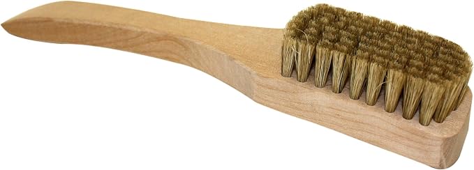 Newhouse Specialty Silk Spotting Brush #72, White Hog Bristle, Ideal for Delicate Fabrics, Wood Handle, Brown