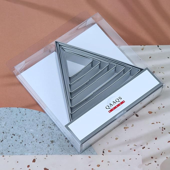 Triangle Cookie Cutter Set 8-Piece 1.5" to 5" by QAAQS