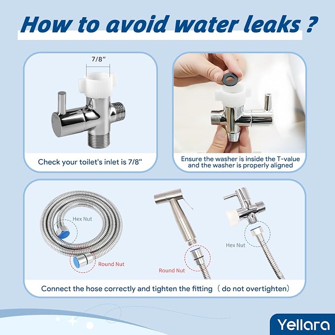 Handheld Bidet Sprayer for Toilet - Feminine Wash, Toilet Cleaning - Stainless Steel, Adjustable Water Pressure, Easy Installation