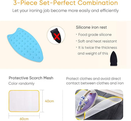 Upgraded Thick Ironing Blanket,Travel Ironing Mat Ironing Pad,Portable Double-Side Using,Isolate Heat Pad Cover for Washer,Dryer,Table Top,Countertop,Ironing Board for Small Space (28 x 31 inch)