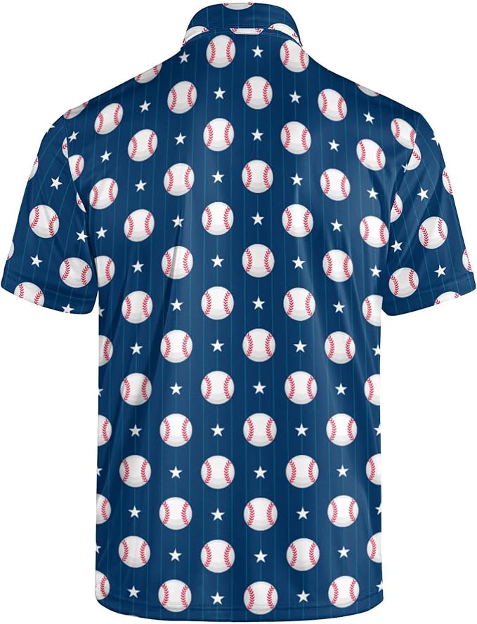 Polo Shirts for Men Moisture Wicking Mens Polo Shirts Patriotic Shirts for Men