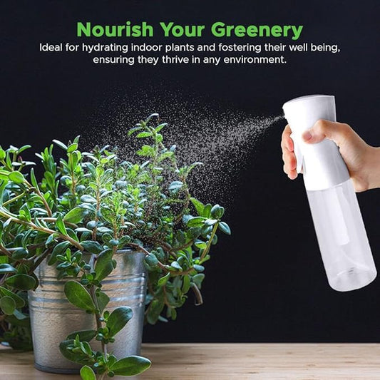 VIGOR PATH Continuous Mist Spray Bottle – Fine Mist Sprayer for Hair, Plants, Cleaning & Beauty – Refillable & Reusable Water Spray Bottle (Clear, 10oz)
