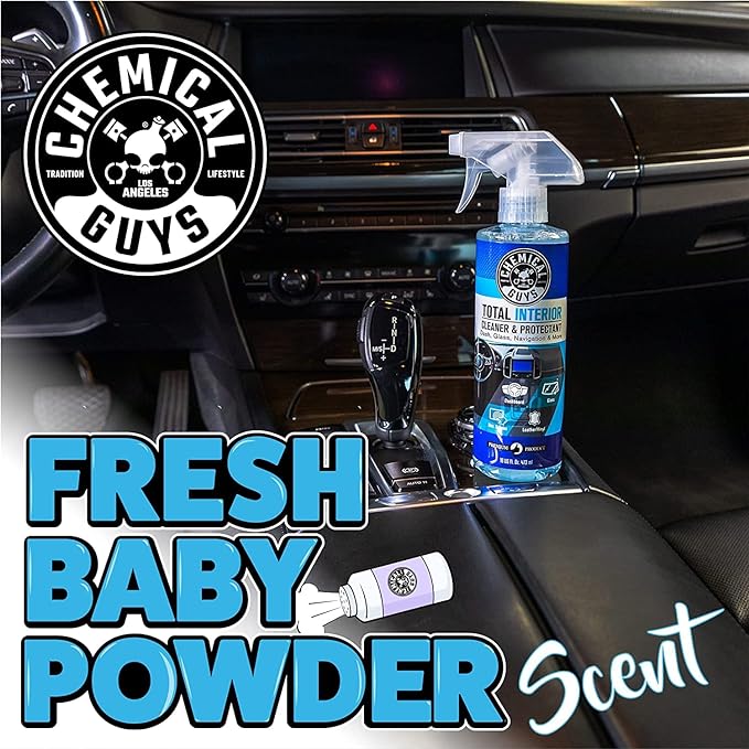 Chemical Guys, Total Interior Cleaner & Protectant, Leather & Vinyl, 16 oz | Cleans dashboards, seats, door panels, trim and glass in one step, leaving a fresh, streak-free, factory-style look