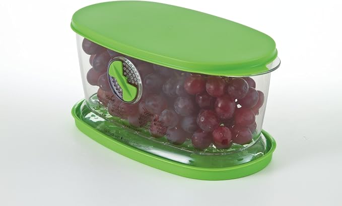 PrepSolutions Fresh Fruit & Vegetable Keeper, Green – Airtight Container with Vent for Prolonged Freshness
