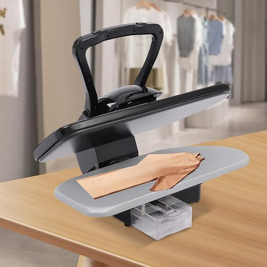 Intelligent Steam Press, 1600W Digital Steam Press Machine w/5 Fabric Settings&Touch Screen, Large 35.8" Ironing Pressing Equipment, Electric Pressing Machine for Home Use (Black)