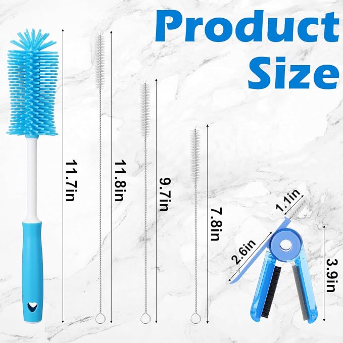 Palksky Water Bottle Cleaning Brush Kit, Brush & Straw Cleaner for Owala