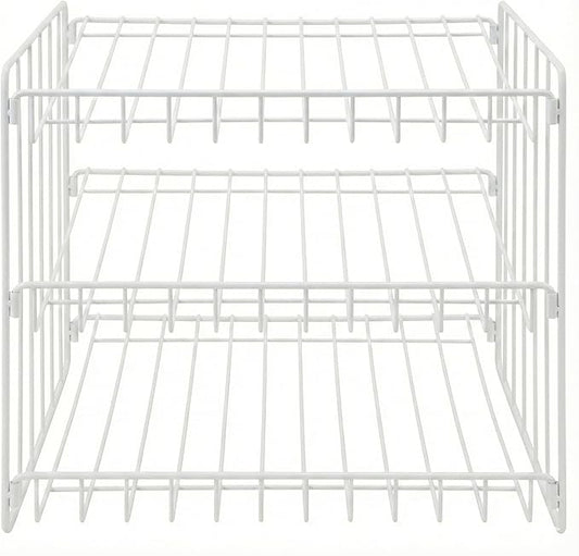 Kitchen Details 3 Tier Can Storage Organizer Rack in White