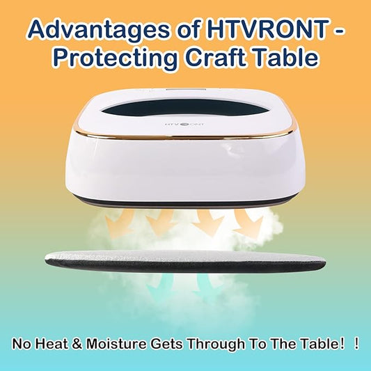 HTVRONT Heat Press Mat Compatible with Cricut Cutting Machine, 11.5"x11.5" Heat Press Pad for Craft Vinyl Ironing Insulation Transfer, Double Sided Applicable Mat