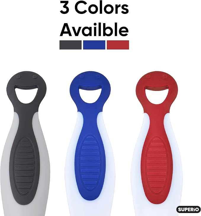 Superio 6” Window Squeegee with Grip Handle and Hanging Hook. (Red)
