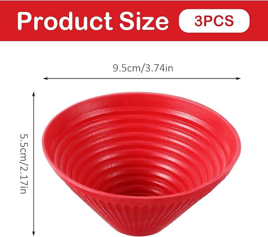 Sibba 3 PCS Rubber Jar Openers Non-Slip Jar Opener Gripper for Seniors with Arthritis Weak Hands Red Silicone Kitchen Lid Cap Opener Pads Multi-Function Coasters Heat Insulation Mats for Opening Jars