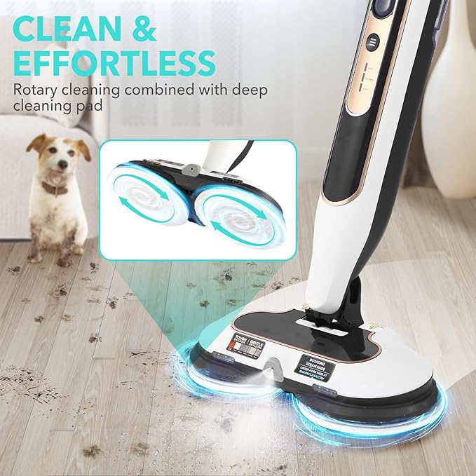 Frescares S7001 Upgraded Steam&Scrub Mop Pads for Shrak,S8201 S8001 S7000 S7201 S7000AMZ S7005 S7020 S7001C All-in-One Hard Floor Steam Mop (6Green-Without snap Fastener)