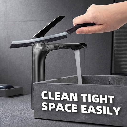 CLEANGOR Crevice Cleaning Brushes, Cleaner Scrub Brush Tool for Tight Space | Home Essentials, Cleaning Supplies for Hard to Reach Corner, Shower, Bathroom, Kitchen, Toilet, Window