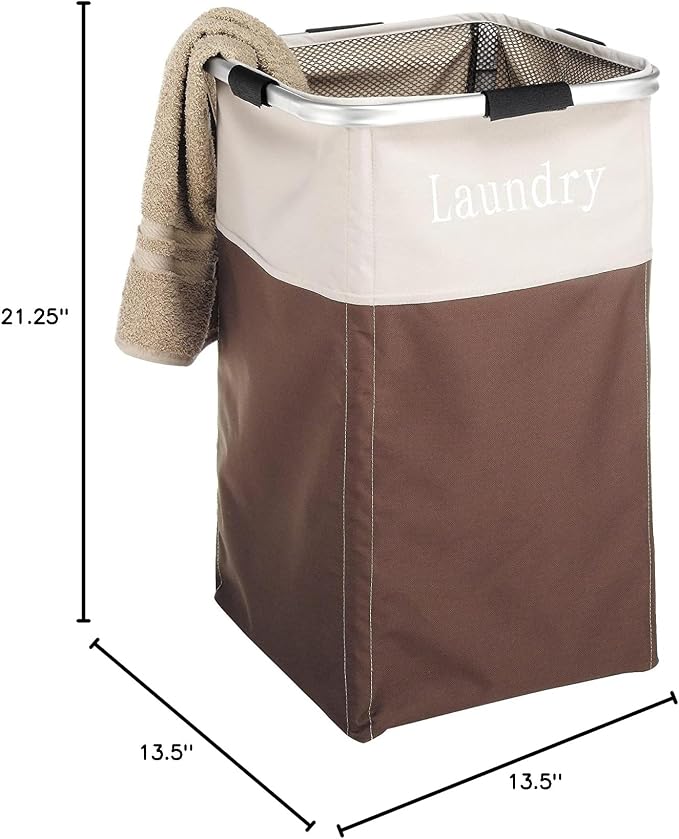 Whitmor Easycare Square Hamper Java