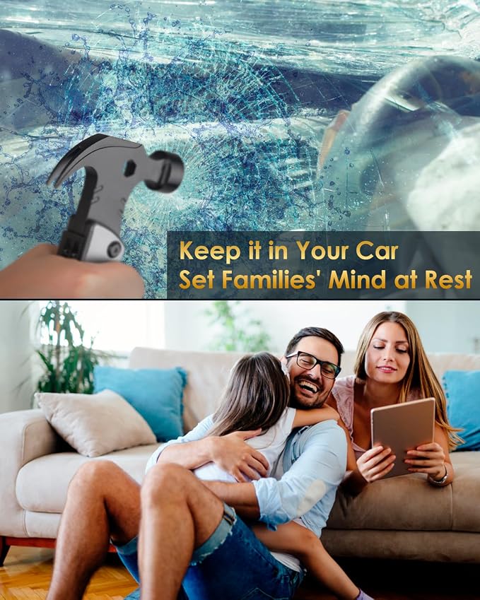 Mens Gifts Camping Tools Gadgets, Multitool Hammer Gift for Dad Boyfriend | Christmas Stockings Stuffers Gifts for Men Dad, Camping Outdoor Gadgets, Unique Idea Present for Women Adult Birthday Holiday
