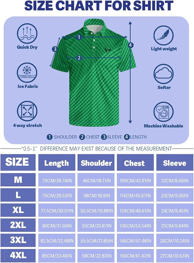 Polo Shirts for Men Moisture Wicking Mens Polo Shirts Patriotic Shirts for Men