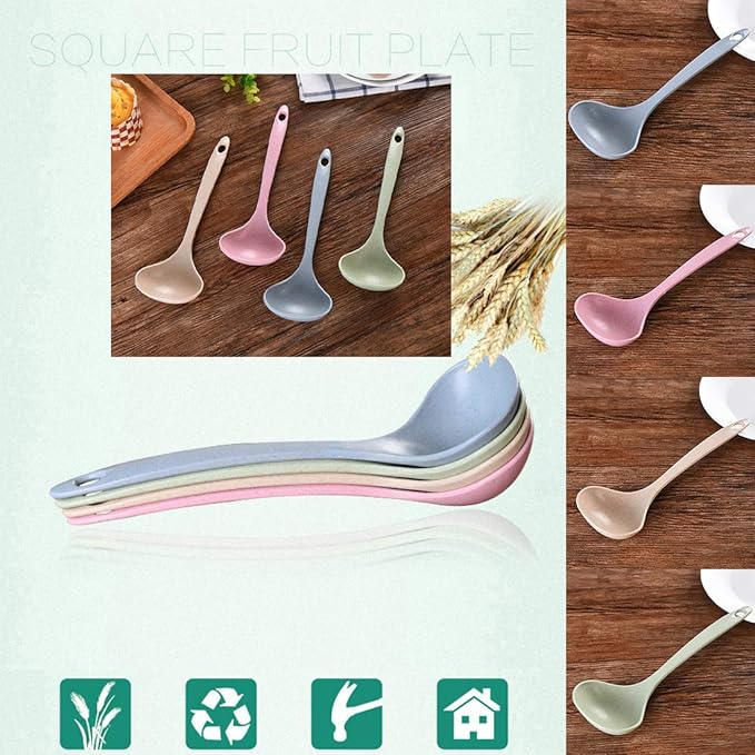 ZaoProteks Soup Ladle Spoon Great for Cooking, Soup, Chili, Gravy, Salad Dressing and Pancake Batter, 4 Pack