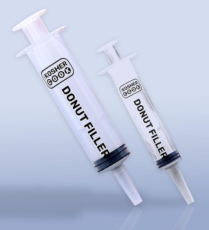 The Kosher Cook Set of 2 Donut Filling Pastry Syringes, Clear Plastic Kitchen Tools