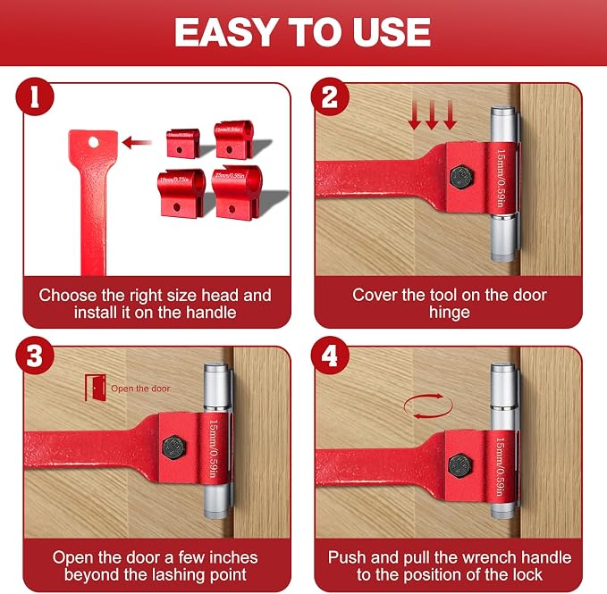Vdsfand 12 IN 1 Door Hinge Adjustment Tool Kit Door Gap Adjustment Tool for Precise Hinge Gap Adjustment Upgraded Door Hinge Tool for Installation and Repair of Residential and Commercial