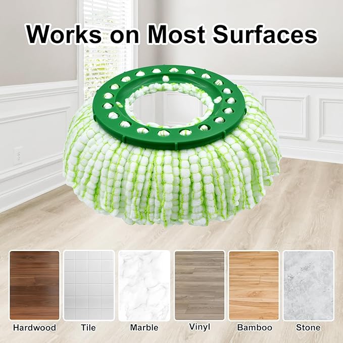 Tornado Spin Mop Head ONLY Compatible with ๐ก๐ฒ๐ ๐๐ถ๐ฏ๐บ๐ฎ๐ป ๐๐จ๐ซ๐ง๐๐๐จ ๐ฆ๐ฝ๐ถ๐ป ๐ ๐ผ๐ฝ ๐ฆ๐๐๐๐ฒ๐บ, Washable & Reusable Libman Mop Head Replacement Refill for Tornado Mop (NOT for Old Version)