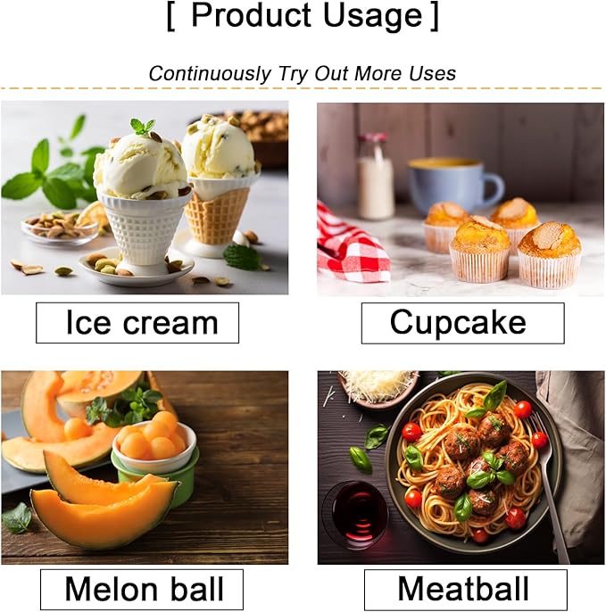 Saebye Mini Cookie Scoop 1 Tsp, Extra Small Cookie Dough Scoop, Melon Baller Scoops, 1/3 Tbsp/ 1 Tsp Scooper, 18/8 Stainless Steel