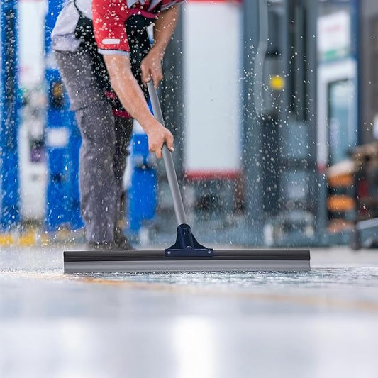 DSV Standard Floor Squeegee for Concrete Floor, 30" Large Squeegee Broom, Heavy Duty Floor Squeegee for Tile with 51.5" Handle for Garage, Deck, Bathroom, Window, Glass