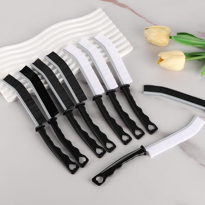 12Pcs Hard Bristle Crevice Cleaning Brush, Grout Cleaner Brush, Multifunctional Gap Cleaning Tool for Household Use, Bathroom, Kitchen, Window,Toilet