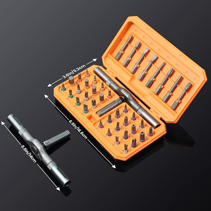 42 in 1 Multitool Set, Repair Tool Kit, Detachable Allen Wrench Ratchet Set | Compact, Wrist Friendly, 80% Energy Saving, for Tight Spaces, Bicycle Maintenance, Home Improvements, General Household Fixes