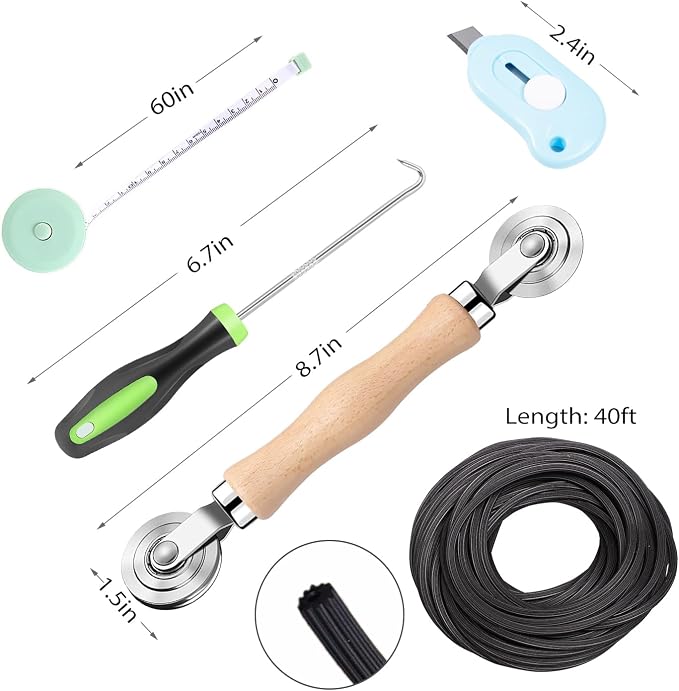 Window Screen Repair Kit - 59" x 106" Screen Door Replacement Fiberglass Screen Mesh with All Screen Tools for Sliding Door and Patio Screen Door Replacement, TOOLTRIZ