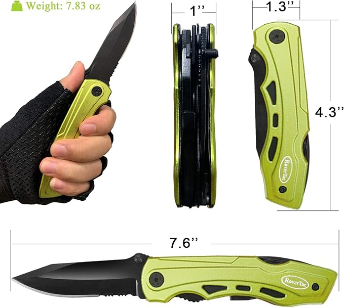 15-in-1 Pocket Multitool Knife - Folding Knife with Pliers, Bottle & Can Opener, Phillips Screwdriver + 9 Bits, Nylon Sheath - EDC Multi Tool for Camping, Hiking & DIY - Gifts for Men & Dad