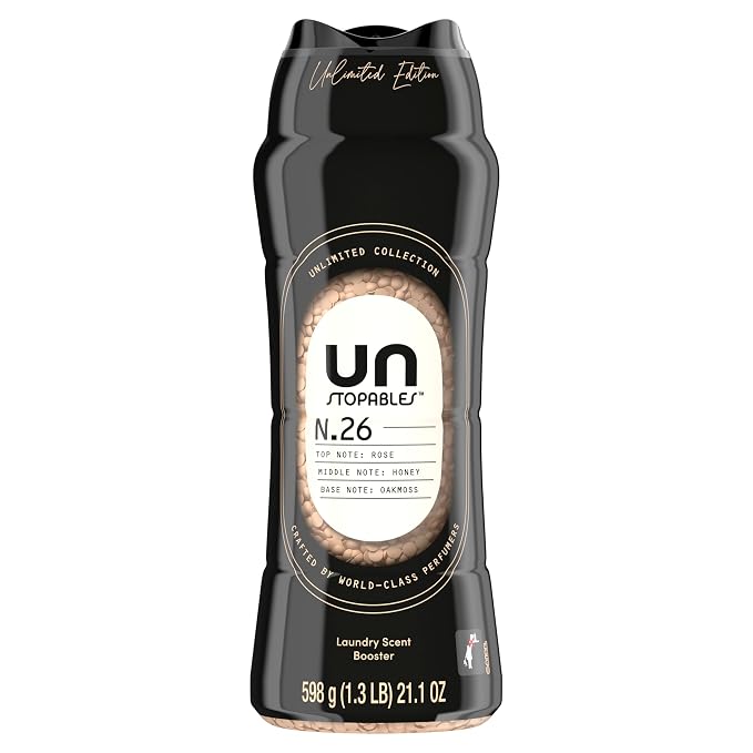 Downy Unstopables Unlimited Collection In Wash Laundry Scent Booster Beads, No. 26, Fine Fragrance, Long Lasting Fresh Scent Beads, 21.1 oz
