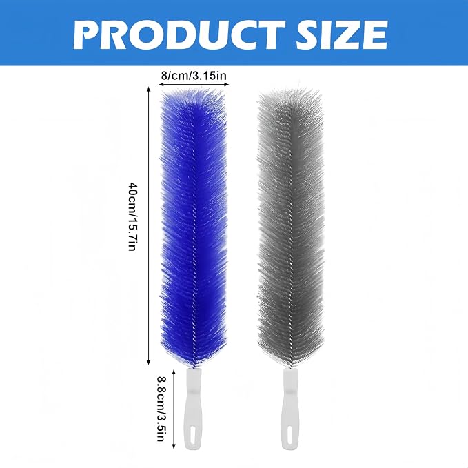 Bendable Microfiber Head, 2026 Fan Cleaner Brush Reusable Dust Remover Washable ldeal for Electric Fans Air Conditioning, Home Car Vents, Curtain (Gray 4 PCS)