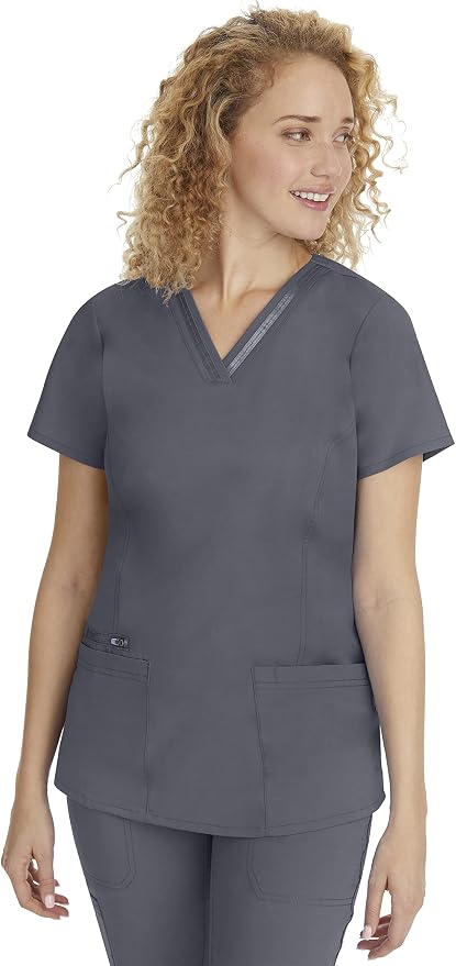 Healing Hands Purple Label Scrub Top for Women with 3 Pockets | Princess Paneling, Secure Zip Pocket, Flattering Modern Fit, Organized Storage, Professional Workwear, Easy Care Fabric