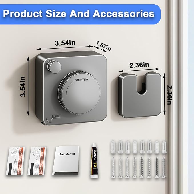 Retractable Clothesline Indoor Outdoor 16.2Ft Non-Sag(1, Gray) | Stainless Steel Heavy Duty Design Laundry Wash Line with Wall Mounted, Space-Saving Drying Rack for Bathroom, Balcony
