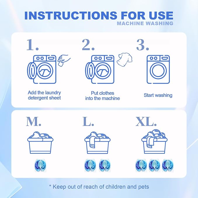 140-Count Laundry Detergent Pacs, 5-in-1 Hygienic Clean (Ocean) | 5-in-1 Powerful Stain Remover, Color Protector & Fabric Care, Deep Hygienic Clean, Fresh Scent, HE Compatible