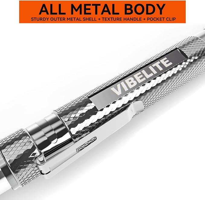 Extendable Magnetic Flashlight with Telescoping Magnet Pickup Tool, 2 Pack | Cool Gadget, Dad Gifts, Birthday Gifts for Men, Dad, Husband, Him, Father, Mechanic, Boyfriend, Women, Silver