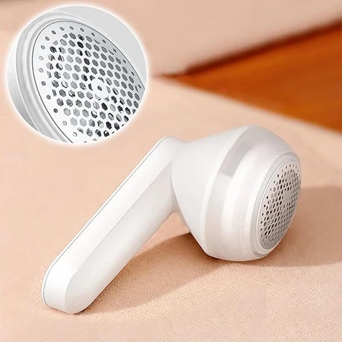 USB Rechargeable Fabric Shaver, Electric Lint Remover, Sweater Cordless Clothes Defuzzer, Portable Pills Trimmer for Clothes, Furniture (White)