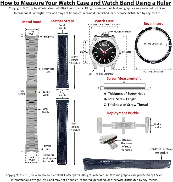 Ewatchparts Flip Lock Repair Compatible With Oyster Watch Band Rolex 93150 78360 Submariner GMT Shiny Center