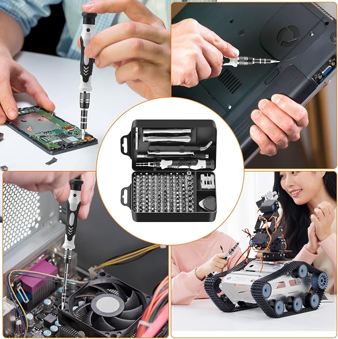 115 in 1 Precision Screwdriver Set, Premium Small Screwdriver Set | Electronic Screwdriver Kit for Electronics, Computer, PC, Laptop, Game Console, Watch, Eyeglasses, and DIY Projects