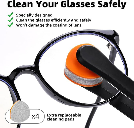 Glasses Cleaner Eyeglass Cleaning Kit with Anti Fog Spray, Microfiber Cloth | Streak-Free Cleaning Pads,Lens Wipes for Sunglasses Camera Lenses, Includes Screwdriver, Nose Pads, Ear Grips, Storage Case