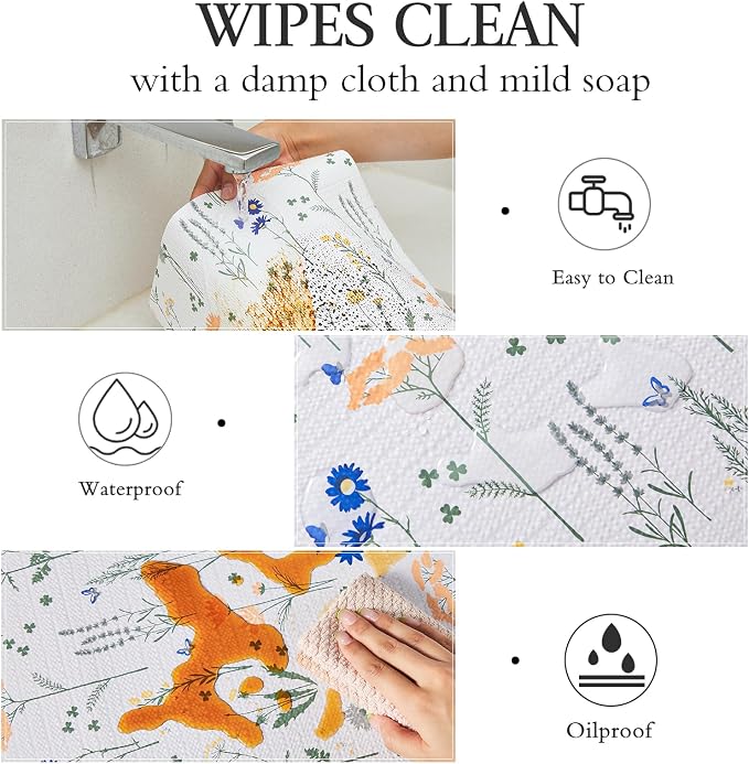 Beautysaid Shelf and Drawer Liner for Kitchen Cabinet Non Adhesive Non Slip | Shelf Paper Waterproof Washable Thickened for Dresser Pantry Shelve Bathroom Protector Liner(Floral,23.6 in x 10 FT)