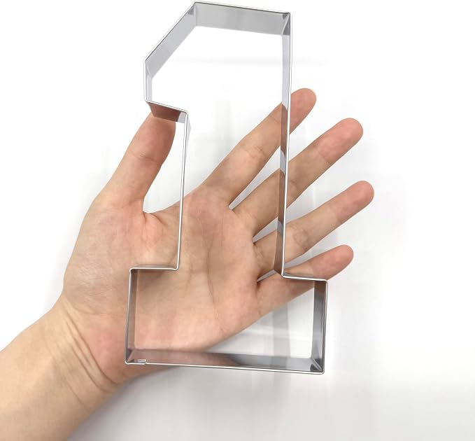 LILIAO Number One #1 Cookie Cutter, 6.1", Stainless Steel