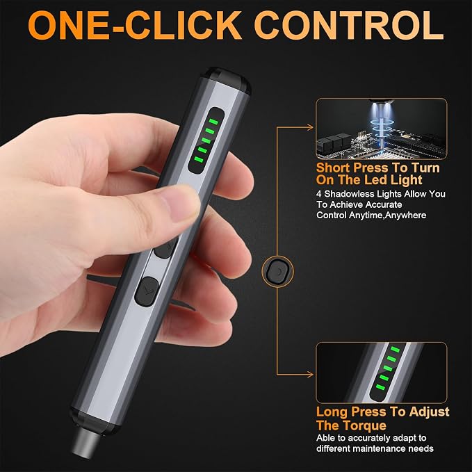Mini Electric Screwdriver, 3.7V Precision Screwdriver Set Cordless Screwdriver Rechargeable 72 In 1 Magnetic Bit Repair Tech Tool Kit for Electronics Computer Phone Laptop Camera RC Car Watch Glasses