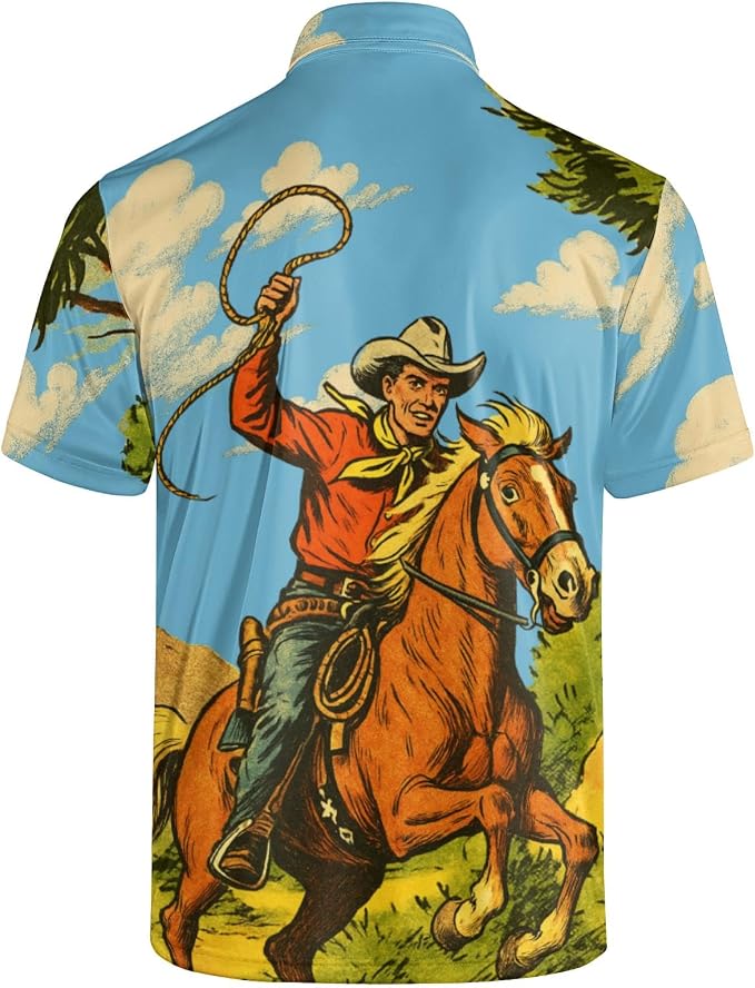 Polo Shirts for Men Moisture Wicking Mens Polo Shirts Patriotic Shirts for Men
