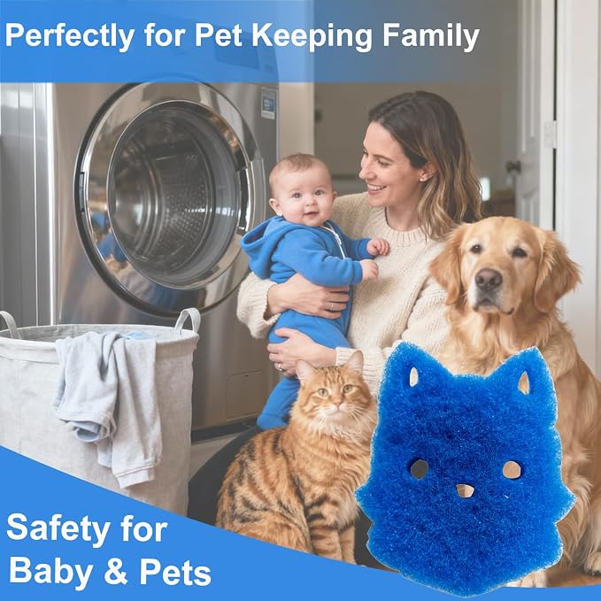 Pet Hair Remover for Laundry, 6PCS Reusable Dog & Cat Hair Remover Tool | Removes Pet Fur, Hair, Lint, Dander From Clothes &Washing Machine.