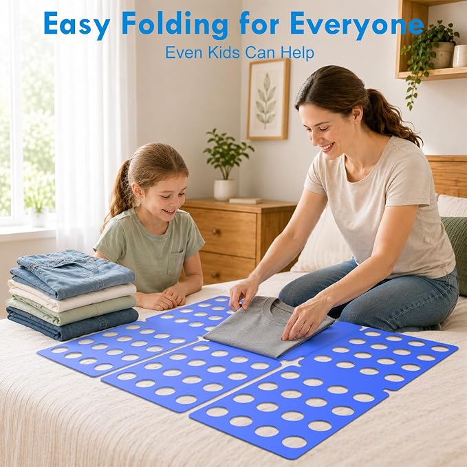 Geniusidea Mini Clothes Folding Board Compact Portable Shirt Folder | Space-Saving, Folding Tool for Home or Travel